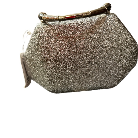 Silver Octagonsl Hard -Shell Evening Clutch - Picture 4 of 8